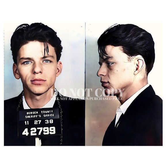 Frank Sinatra Mugshot Photograph 11 X 14 - Rare 1938 Mug Shot Photo Poster Print - Picture 1 of 2